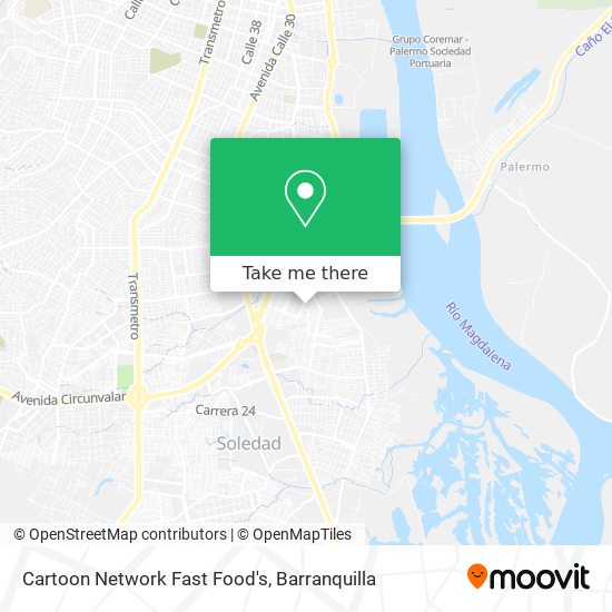 Cartoon Network Fast Food's map