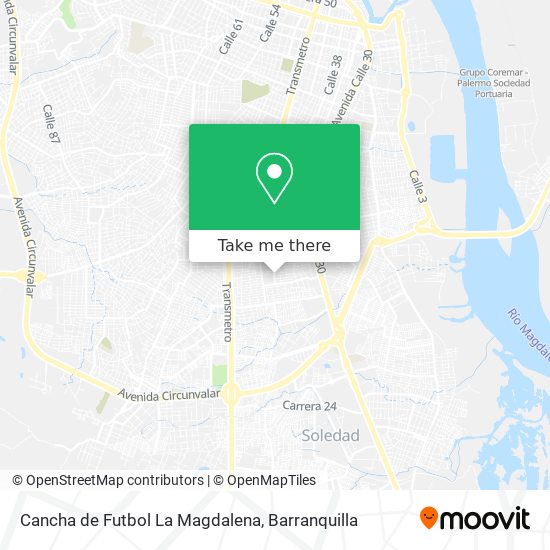 Cancha de Futbol La Magdalena map
