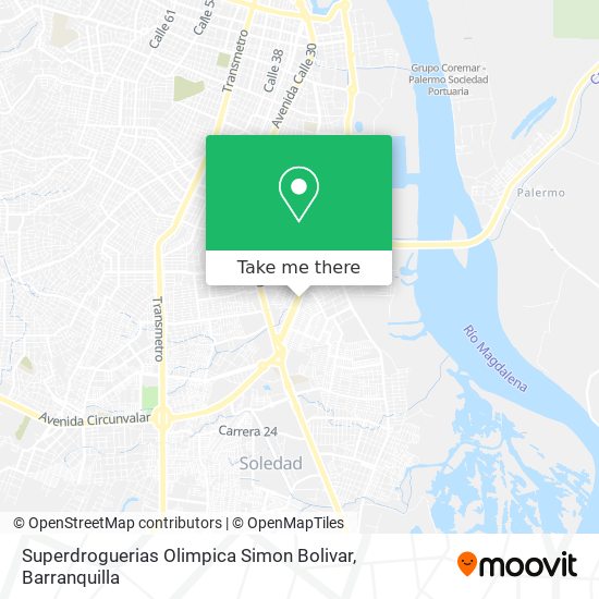 Mapa de Superdroguerias Olimpica Simon Bolivar
