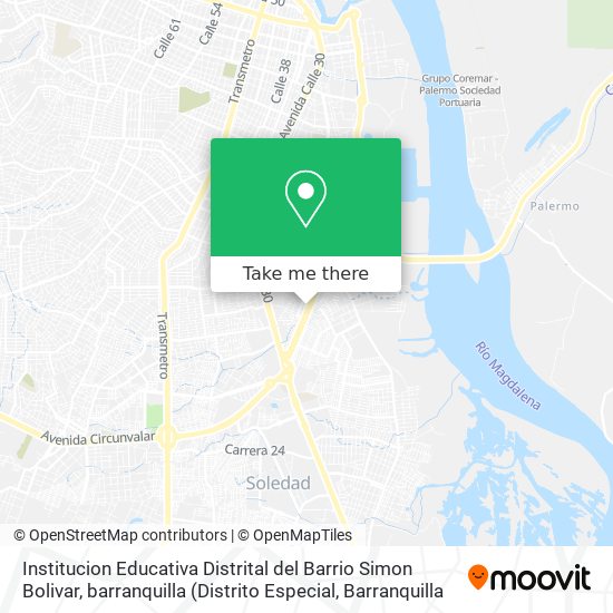Institucion Educativa Distrital del Barrio Simon Bolivar, barranquilla map