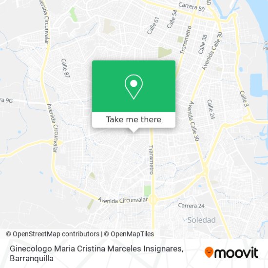 Ginecologo Maria Cristina Marceles Insignares map