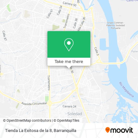 Mapa de Tienda La Exitosa de la 8