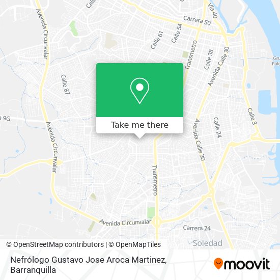Nefrólogo Gustavo Jose Aroca Martinez map