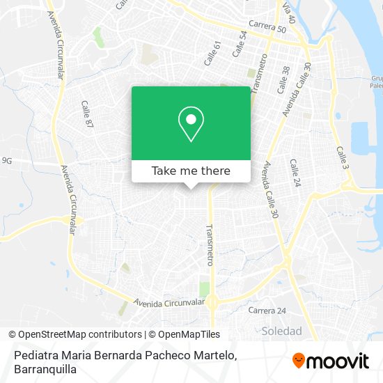 Pediatra Maria Bernarda Pacheco Martelo map