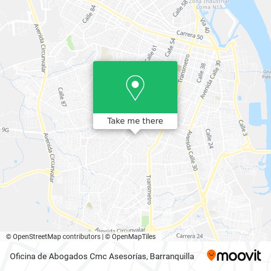 Mapa de Oficina de Abogados Cmc Asesorías