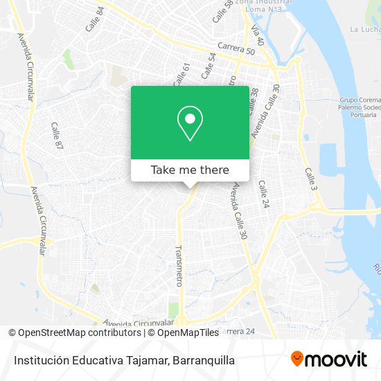 Mapa de Institución Educativa Tajamar