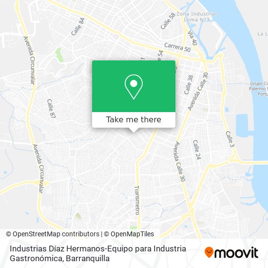 Mapa de Industrias Díaz Hermanos-Equipo para Industria Gastronómica