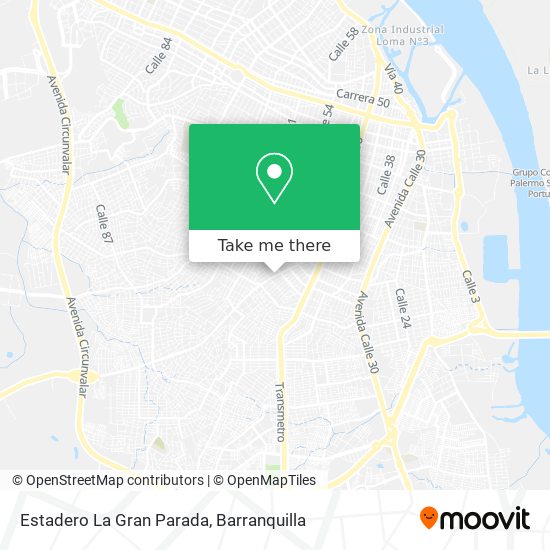 Estadero La Gran Parada map
