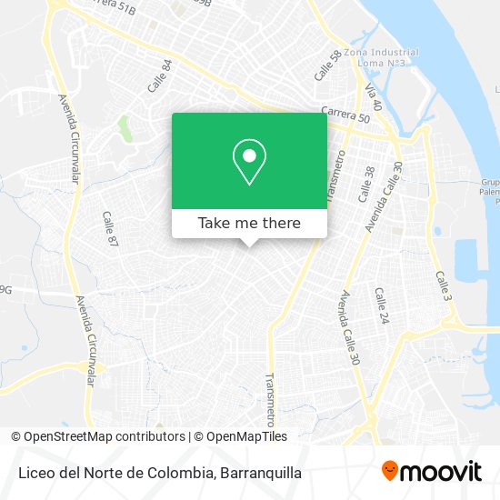 Mapa de Liceo del Norte de Colombia