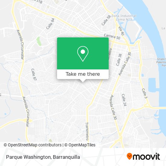 Parque Washington map