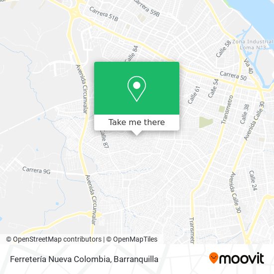 Mapa de Ferretería Nueva Colombia