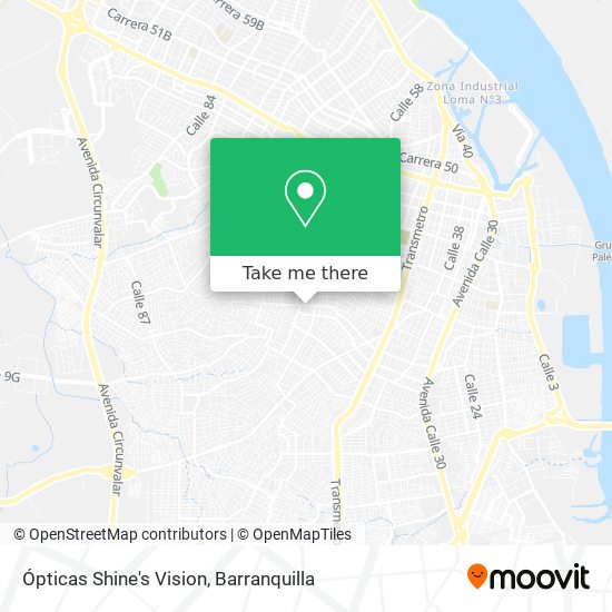 Ópticas Shine's Vision map