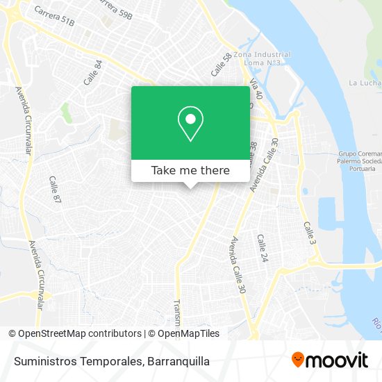 Suministros Temporales map
