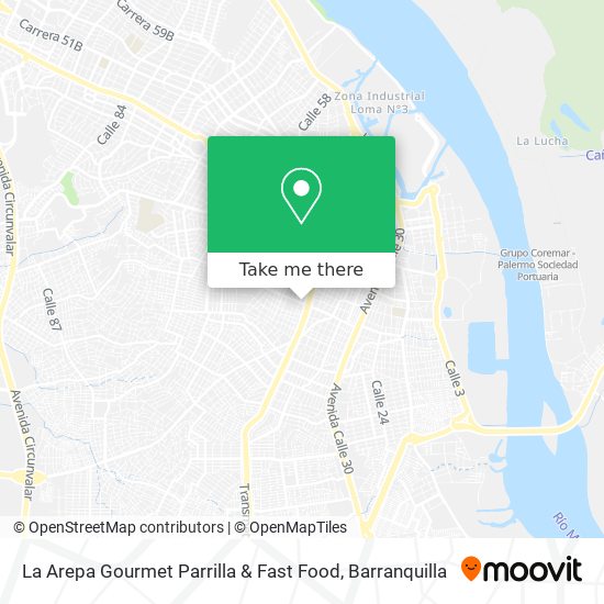 Mapa de La Arepa Gourmet Parrilla & Fast Food