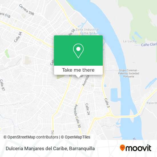 Mapa de Dulceria Manjares del Caribe