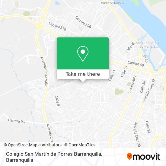 Colegio San Martín de Porres Barranquilla map