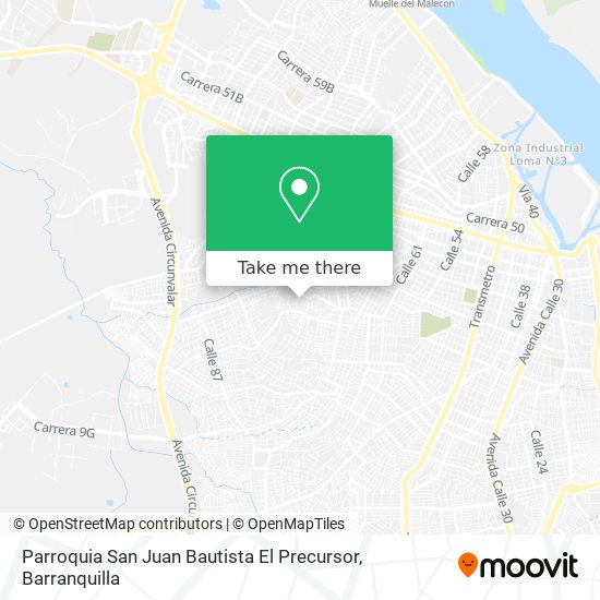 Mapa de Parroquia San Juan Bautista El Precursor