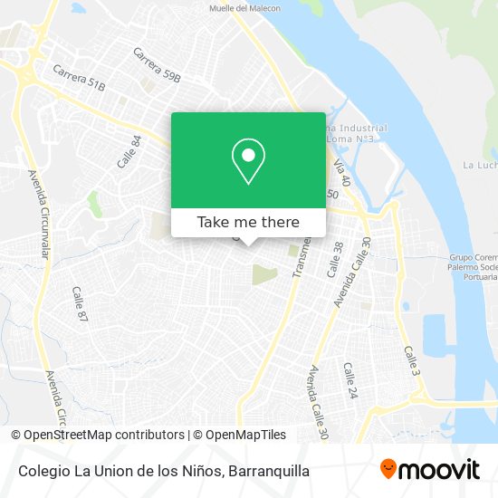 Colegio La Union de los Niños map