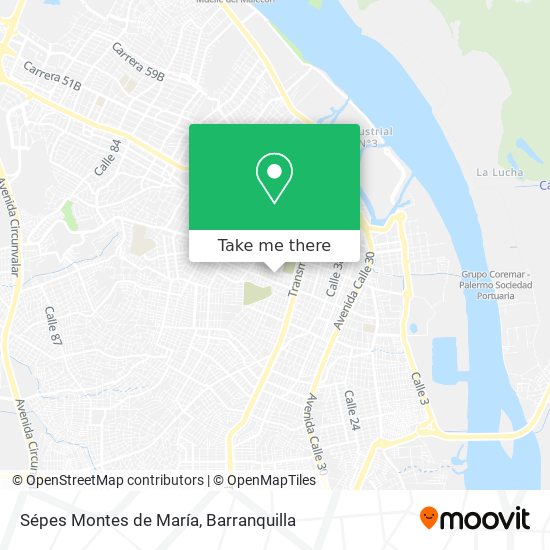Sépes Montes de María map