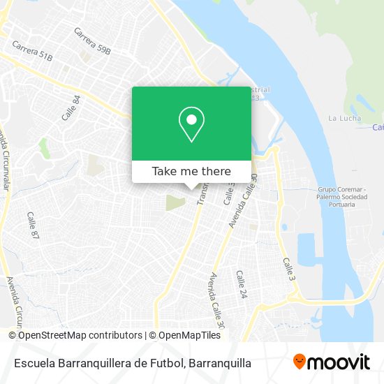 Mapa de Escuela Barranquillera de Futbol