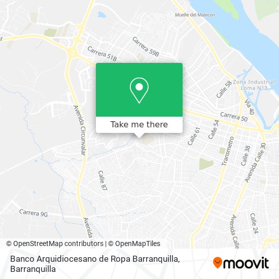 Banco Arquidiocesano de Ropa Barranquilla map