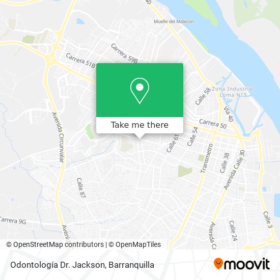 Odontología Dr. Jackson map