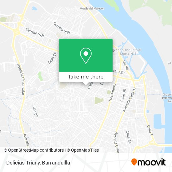 Delicias Triany map