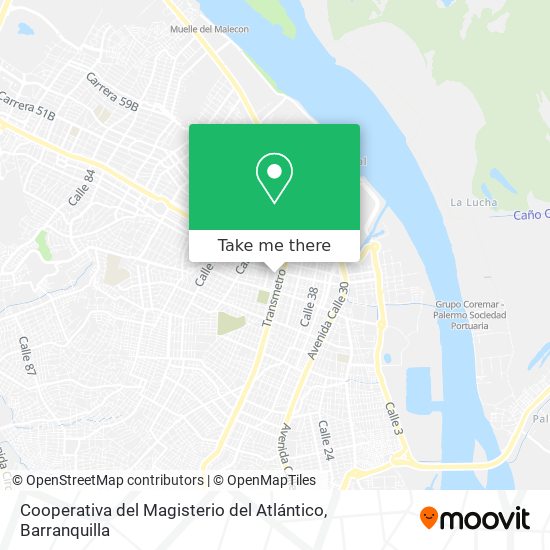 Cooperativa del Magisterio del Atlántico map