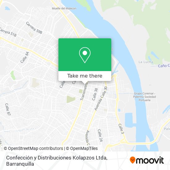 Confección y Distribuciones Kolapzos Ltda map