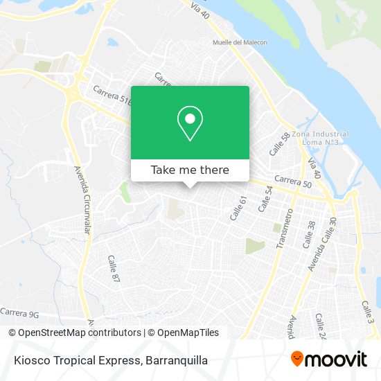 Kiosco Tropical Express map