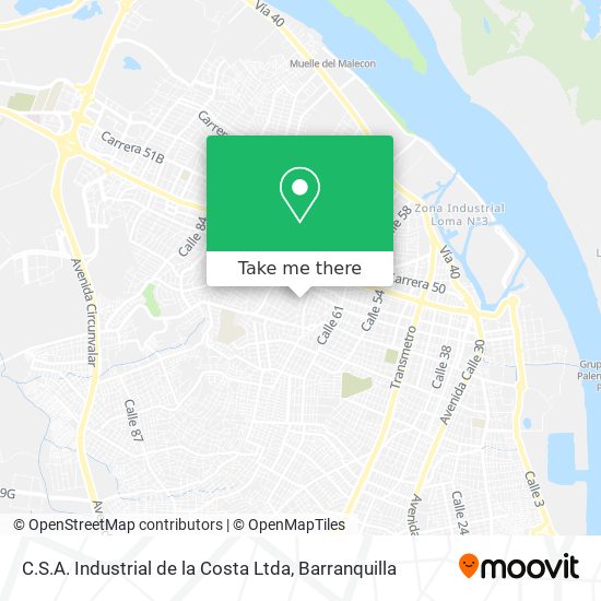C.S.A. Industrial de la Costa Ltda map