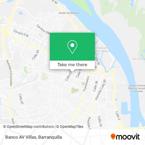 Banco AV Villas map