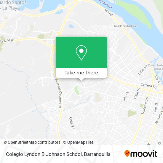 Colegio Lyndon B Johnson School map