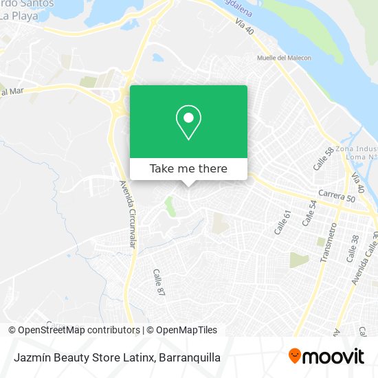 Jazmín Beauty Store Latinx map