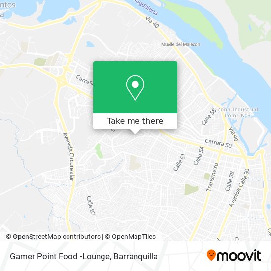 Gamer Point Food -Lounge map