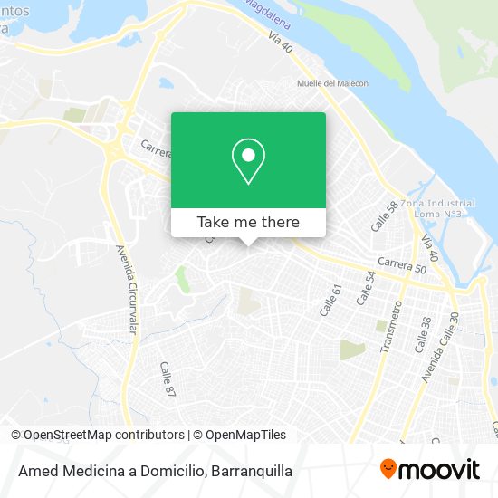 Amed Medicina a Domicilio map