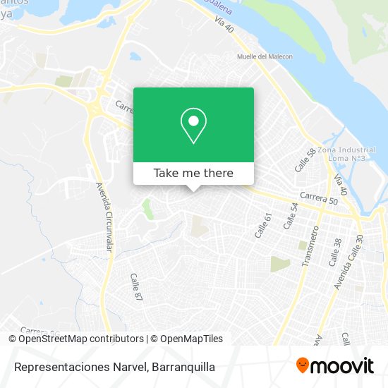 Representaciones Narvel map