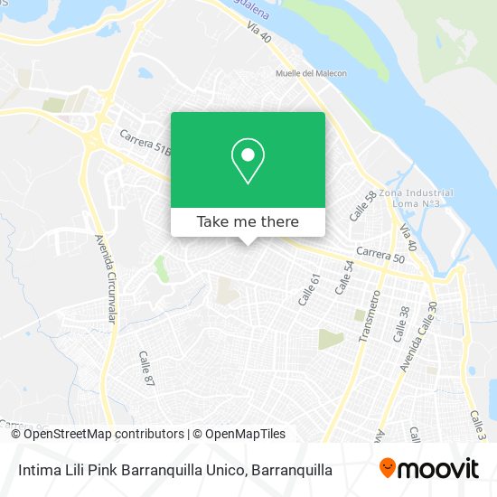 Mapa de Intima Lili Pink Barranquilla Unico