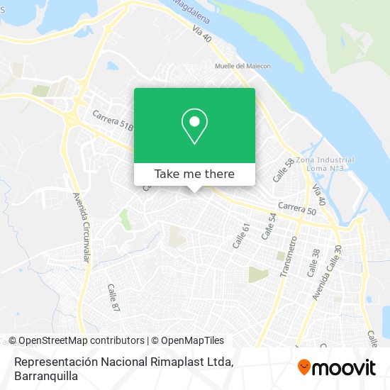Representación Nacional Rimaplast Ltda map