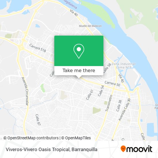 Viveros-Vivero Oasis Tropical map