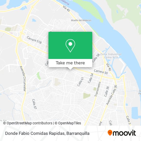 Donde Fabio Comidas Rapidas map
