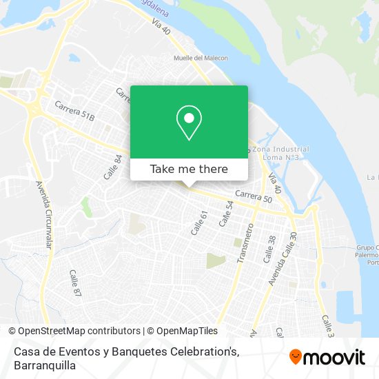 Casa de Eventos y Banquetes Celebration's map