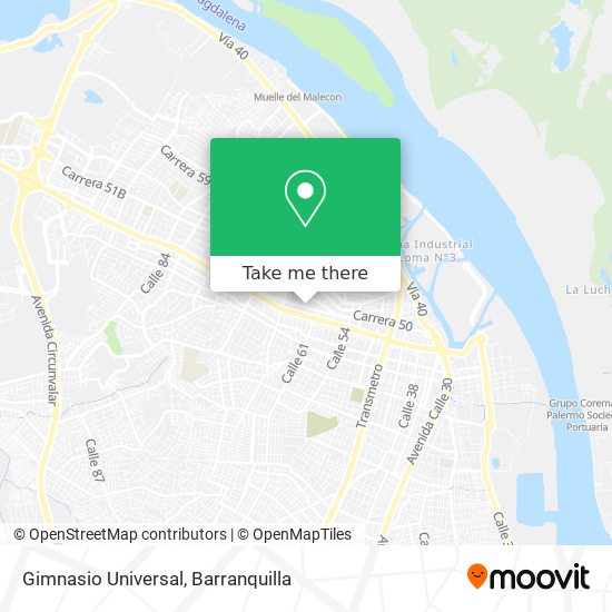 Gimnasio Universal map