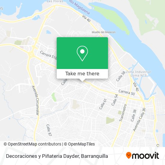 Decoraciones y Piñateria Dayder map