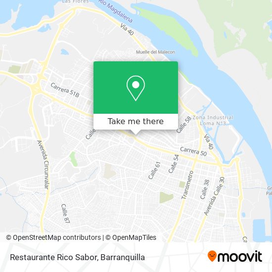 Mapa de Restaurante Rico Sabor