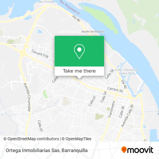 Ortega Inmobiliarias Sas map