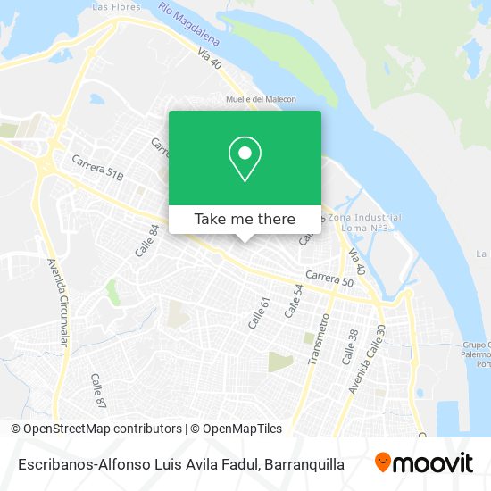 Escribanos-Alfonso Luis Avila Fadul map