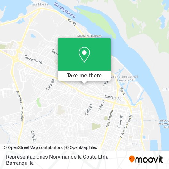 Representaciones Norymar de la Costa Ltda map