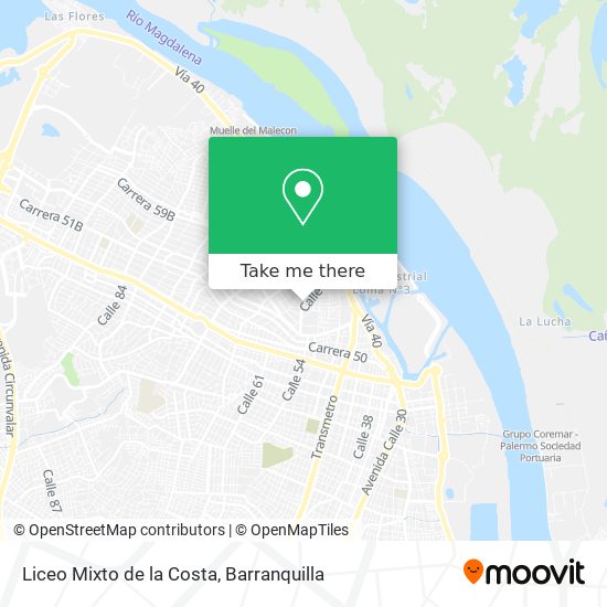 Liceo Mixto de la Costa map