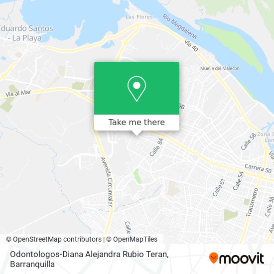 Odontologos-Diana Alejandra Rubio Teran map